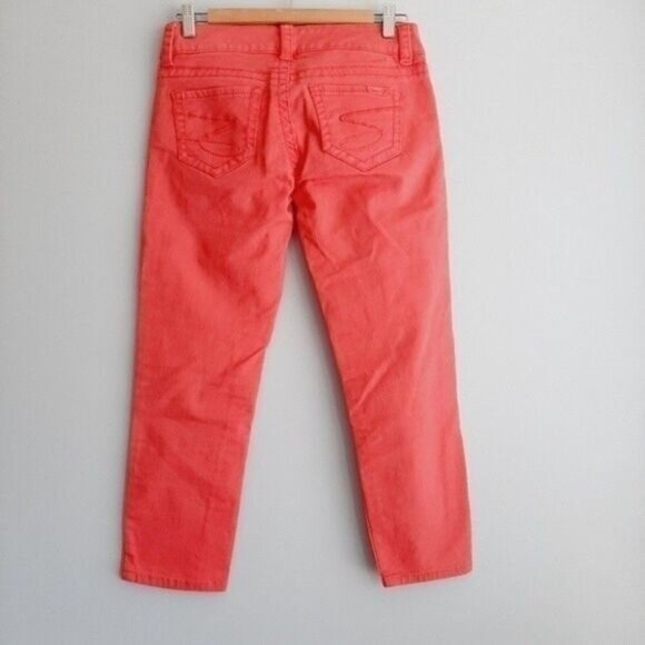 SEVEN7 Jeans Pink Women's Crop Capri Pants Sz 26 - Picture 2 of 10